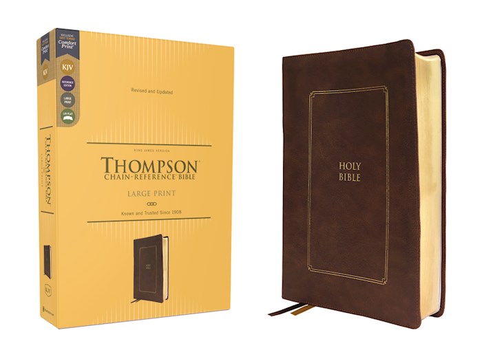 {=KJV Thompson Chain-Reference Bible/Large Print (Comfort Print)-Brown Leathersoft}