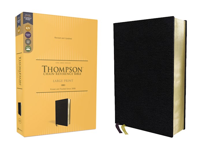 {=KJV Thompson Chain-Reference Bible/Large Print (Comfort Print)-Black European Bonded Leather}