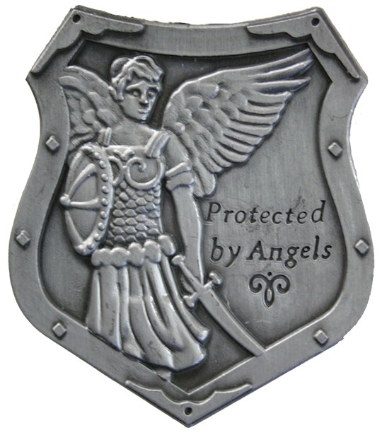 {=Visor Clip-Michael With The Shield And Sword}