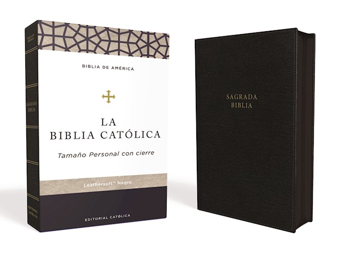{=Span-LBLA Catholic Bible/Personal Size (La Biblia Catolica  Tamano Pesonal Con Cierre)-Brown Leathersoft With Zipper}
