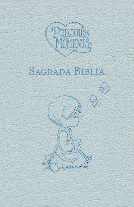 {=Span-LBLA Precious Moments Catholic Bible (Biblia Catolica Precious Moments)-Baby Blue Leathersoft}