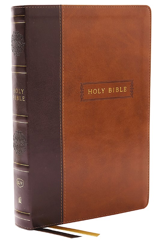 {=KJV Center-Column Reference Bible (Comfort Print)-Brown Leathersoft}