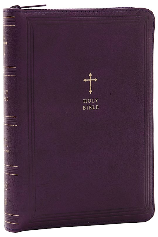 {=KJV Compact Reference Bible (Comfort Print)-Purple Leathersoft With Zipper}