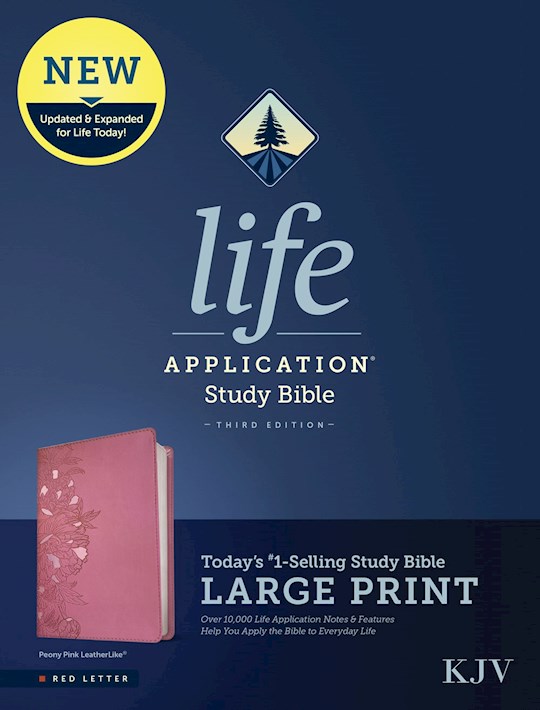 {=KJV Life Application Study Bible/Large Print (Third Edition)-Peony Pink LeatherLike}