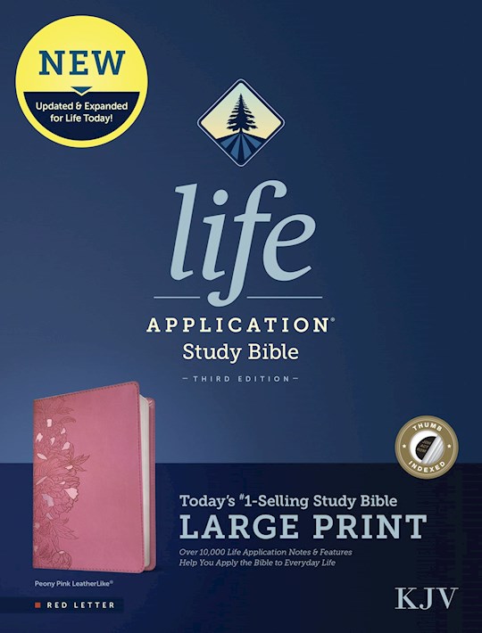 {=KJV Life Application Study Bible/Large Print (Third Edition)-Peony Pink LeatherLike Indexed}