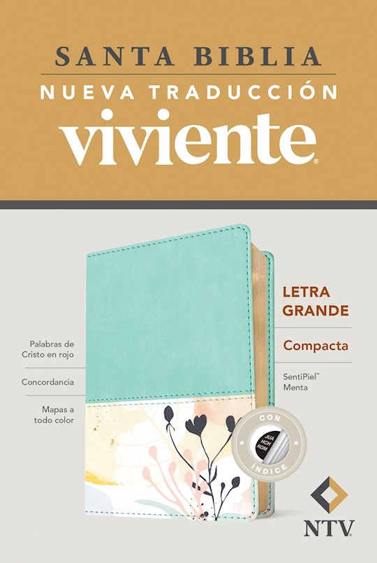 {=Span-NTV Compact Large Print Bible (Santa Biblia Edicion Compacta  Letra Grande)-Mint LeatherLike Indexed}
