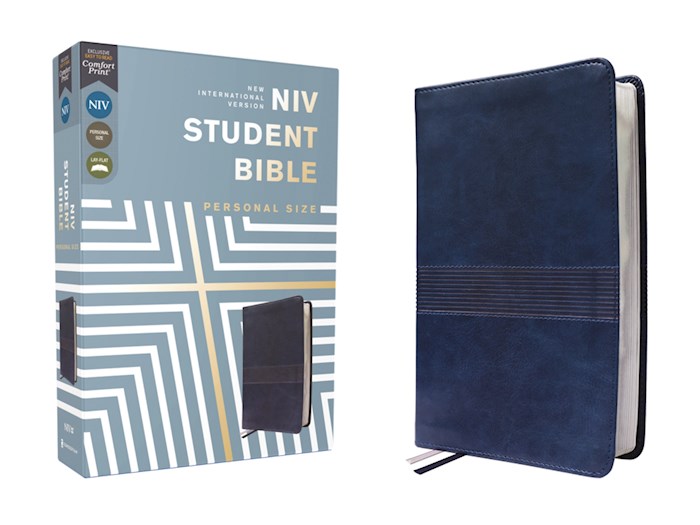 {=NIV Student Bible/Personal Size (Comfort Print)-Navy Leathersoft}