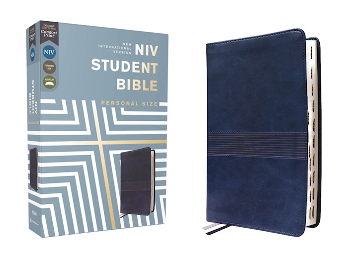 {=NIV Student Bible/Personal Size (Comfort Print)-Navy Leathersoft Indexed}