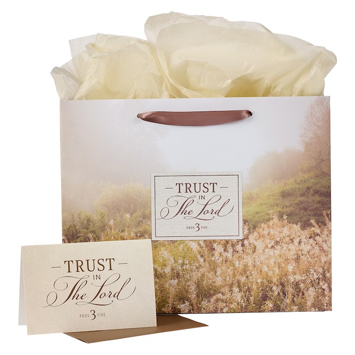{=Gift Bag w/Card-Large Landscape-Trust in the Lord Proverbs 3:5}