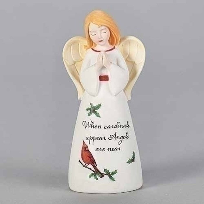{=Figurine-Christmas Angel When Cardinals Appear (4")}