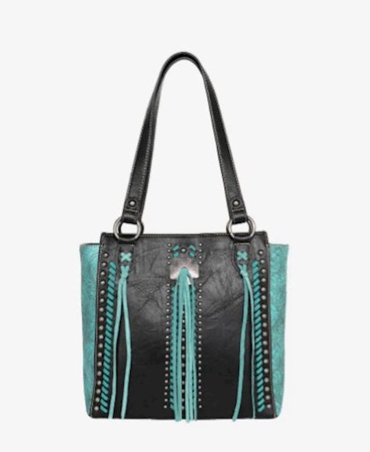 {=Tote-Cross With Tassel (Concealed Carry)-Black}