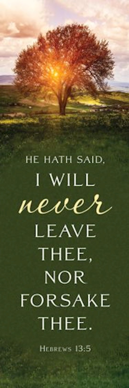 {=Bookmark-I Will Never Leave Thee...(Hebrews 13:5-6) (Pack Of 25)}