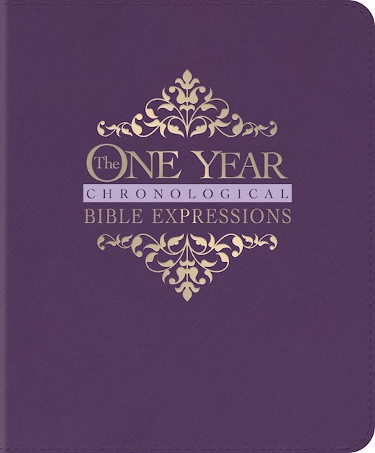 {=NLT The One Year Chronological Bible Expressions-Imperial Purple LeatherLike}