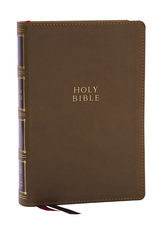 {=KJV Compact Center-Column Reference Bible (Comfort Print)-Brown Leathersoft}