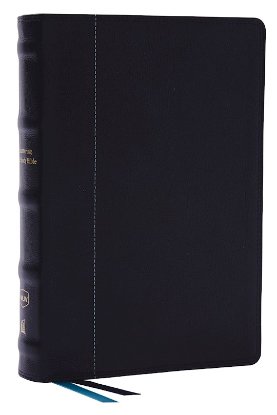 {=NKJV Encountering God Study Bible (Comfort Print)-Black Genuine Leather}