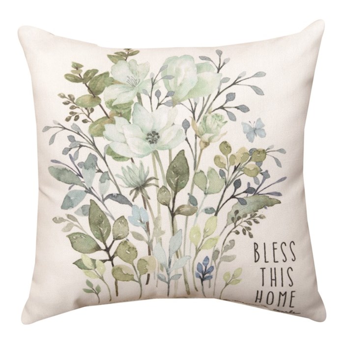 {=Pillow-Bless This Home-Climaweave (12" x 12")}