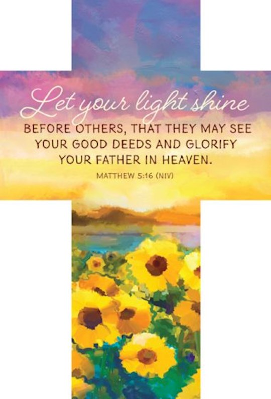 {=Bookmark-Let Your Light Shine Before Others (Die-Cut Cross) (Pack Of 25)}