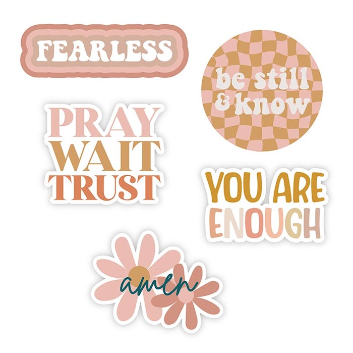 {=Boho Sticker Pack-(Approx 3" x 3" Each) (Set Of 5 Assorted Stickers)}
