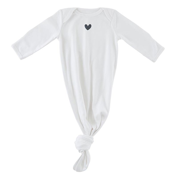{=Newborn Knotted Gown-Heart (0-6 mths)}
