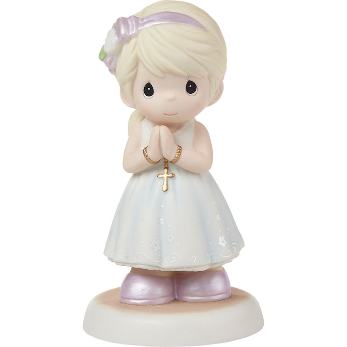 {=Figurine-Blessings On Your First Communion-Girl (Blonde)}