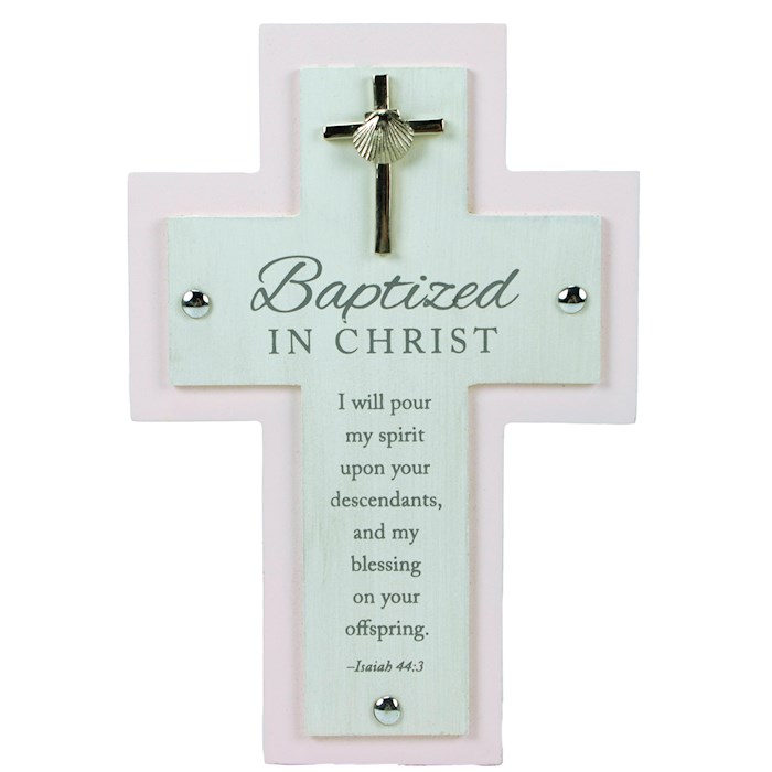 {=Cross-Baptized In Christ-Pink}