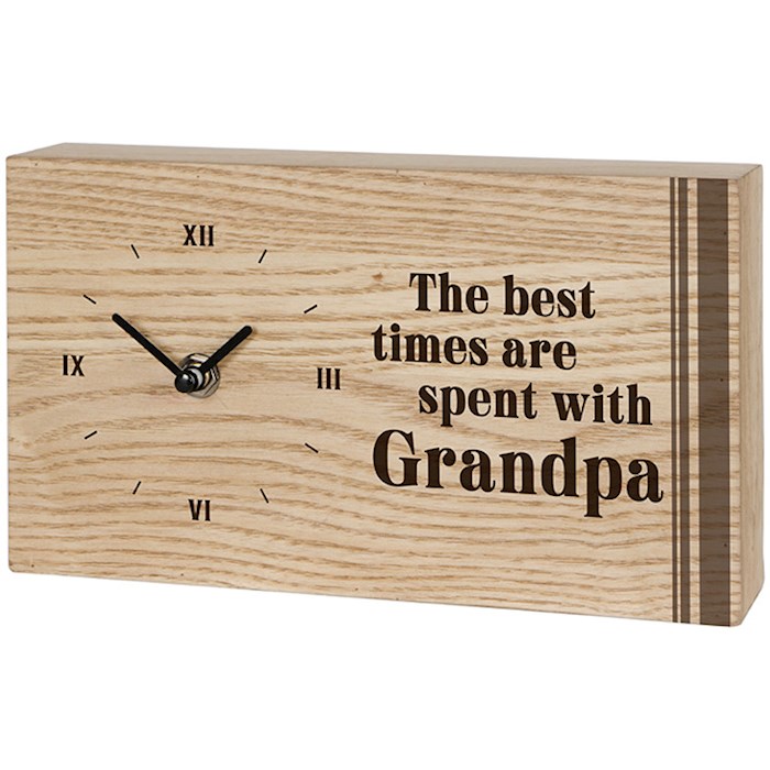 {=Desk Clock-Best Times/Grandpa (9" x 5" x 1.5")}