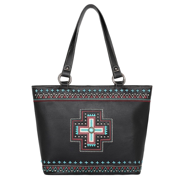 {=Tote-Aztec Cross (Concealed Carry)-Black}