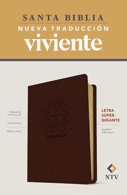 {=Span-NLT Super Giant Print Bible (Santa Biblia Letra Super Gigante)-Dark Brown LeatherLike}