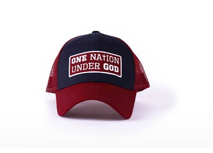 {=Cap-One Nation Under God-Red/Navy }