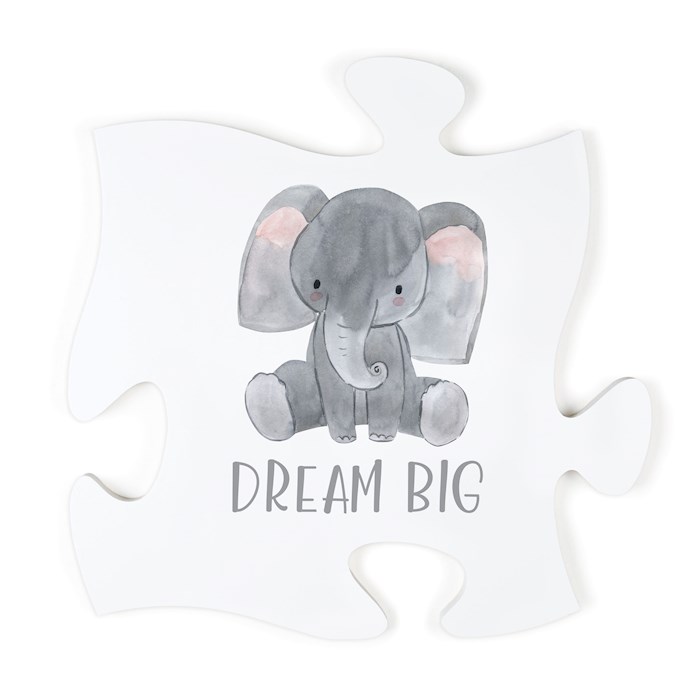 {=Puzzle Piece-Dream Big-Elephant (12 x 12)}
