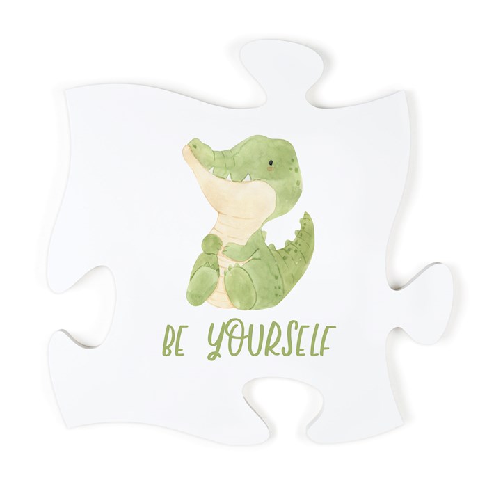 {=Puzzle Piece-Be Yourself-Alligator (12 x 12)}