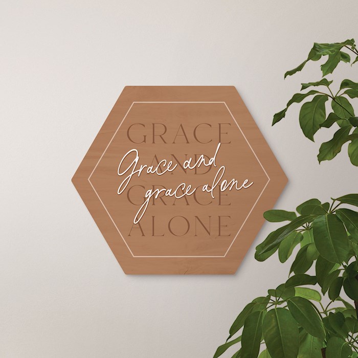 {=Ornate Decor-Grace Alone (14 x 12.25 Hectagon)}