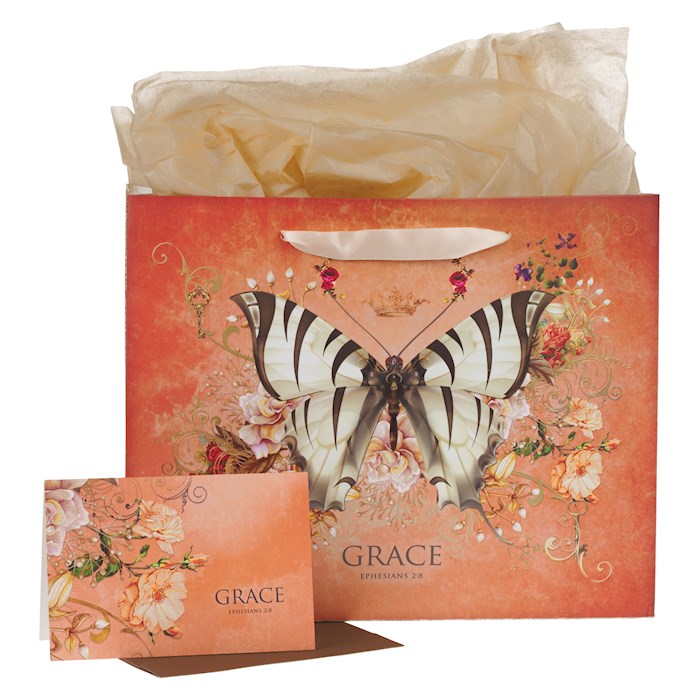 {=Gift Bag w/Card-Large-Landscape-Grace Eph. 2:8}