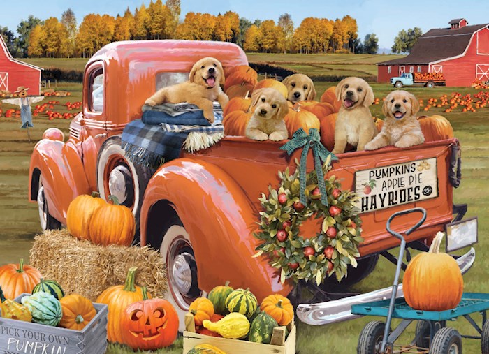 {=Jigsaw Puzzle-Autumn Puppies (1000 Pieces)}