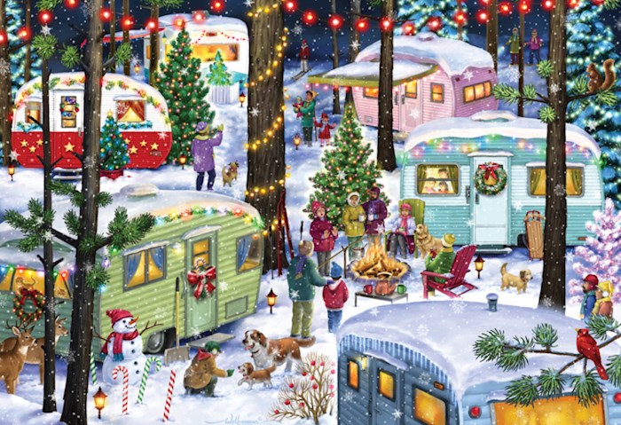 {=Jigsaw Puzzle-Christmas Camping (100 Pieces)}