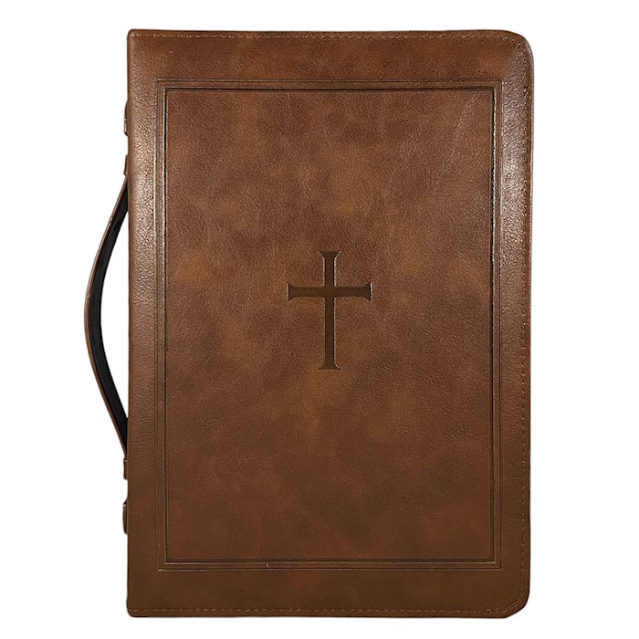 {=Bible Cover-Classic Cross-Brown-XLG}