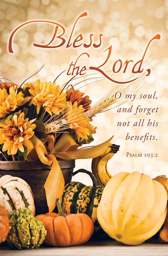 {=Bulletin-Bless The Lord/Pumpkins (Psalm 103:2 KJV) (Pack Of 100)}