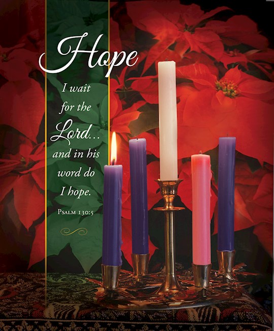 {=Bulletin-Advent Week 1: Hope (Psalm 130:5)-Legal Size (Pack Of 100)}