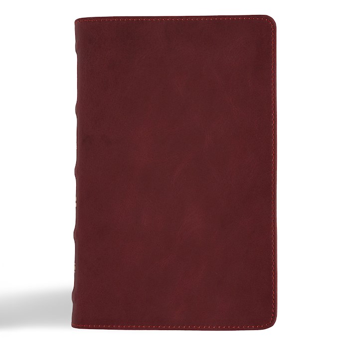 {=CSB Personal Size Bible (Holman Handcrafted Collection)-Premium Marbled Burgundy Calfskin}