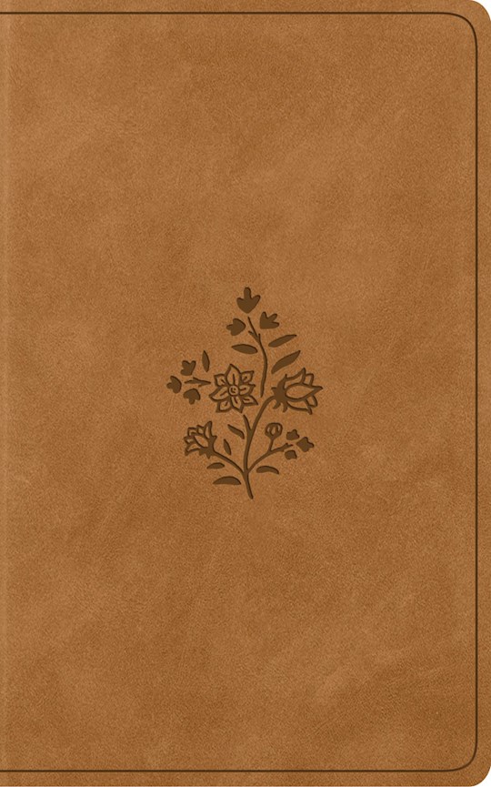 {=ESV Vest Pocket New Testament w/ Psalms And Proverbs-Nubuck Caramel Wildflower Design TruTone}