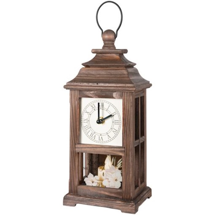 {=Clock Lantern w/Flameless LED Candle-In Loving Memory (13" x 5" x 4") (Pack Of 2)}