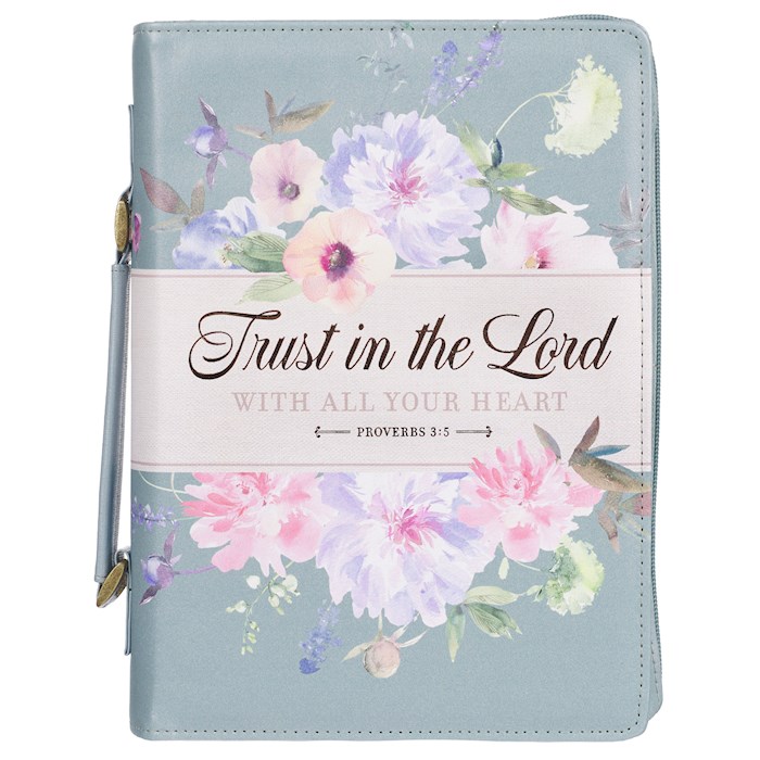 {=Bible Cover Fashion-Teal Trust Prov. 3:5-Large}