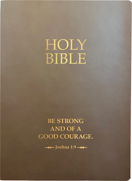 {=KJV Holy Bible Be Strong And Courageous Life Verse Edition Large Print-Coffee Ultrasoft}