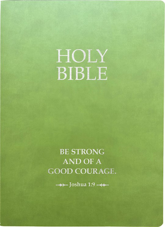 {=KJV Holy Bible Be Strong And Courageous Life Verse Edition Large Print-Olive Ultrasoft}