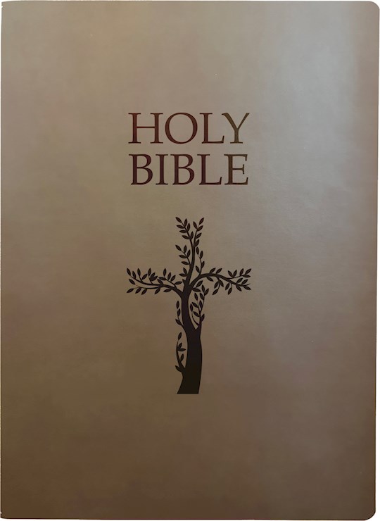 {=KJV Holy Bible Cross Design Large Print-Coffee Ultrasoft}