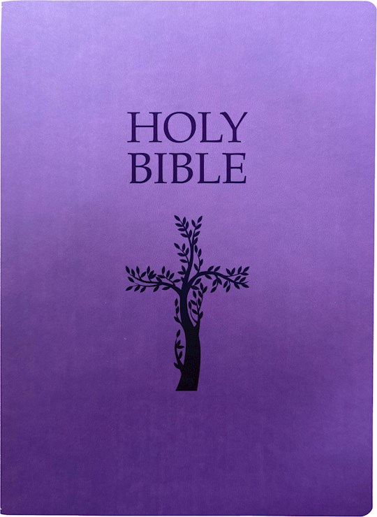 {=KJV Holy Bible Cross Design Large Print-Royal Purple Ultrasoft}