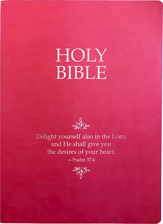 {=KJV Holy Bible Delight Yourself In The Lord Life Verse Edition Large Print-Berry Ultrasoft}