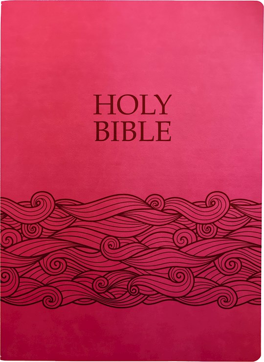 {=KJV Holy Bible Wave Design Large Print-Berry Ultrasoft}