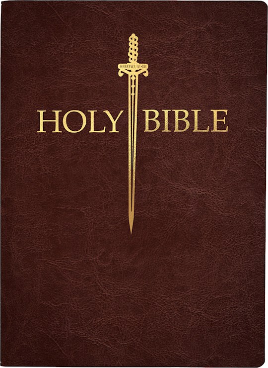 {=KJV Sword Bible Large Print-Mahogany Genuine Leather Indexed}