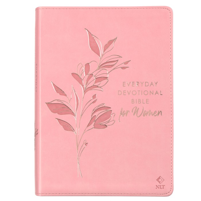 {=Devotional Bible NLT For Women-Faux Leather-Pink}